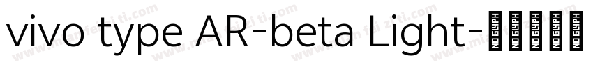 vivo type AR-beta Light字体转换